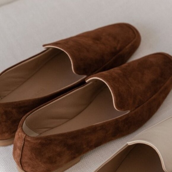 NEW Club Monaco Women's Sofii Suede Loafer Flats - EURO 40 - Caramel Brown - Picture 6 of 6